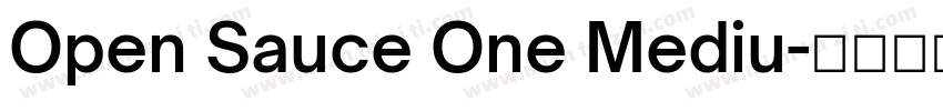 Open Sauce One Mediu字体转换